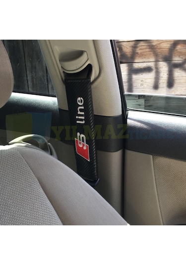 Audi S Line Logo Arma Emniyet Kemer Pedi Nakış Karbon 2 Adet