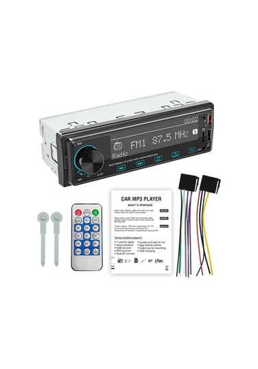 Bluetooth Araç Arama - Tam Dokunmatik Panel İle Eller Serbest Sürüş, Usb Şarj + U-disk/tf/aux Girişli 1 Din Mp3