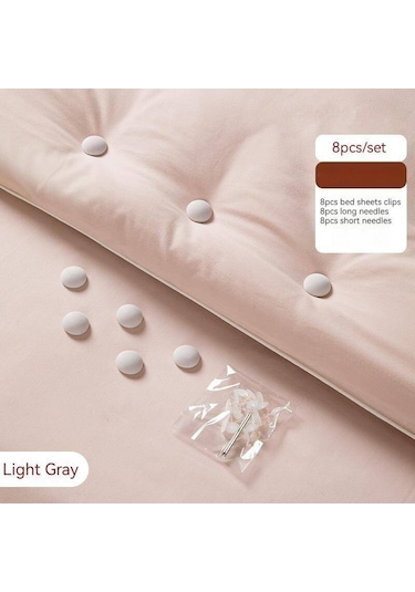 Açık Gri-bağlantı Elemanları Mantar Nevresim Yatak Tokası Tutucu Tutucu Sabitleme Battaniye Ev Sabitleme Levha Yorgan Aksesuarları Klip Şekli