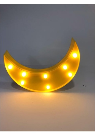 Dekoratif Led Ay Gece Lambası Beyaz