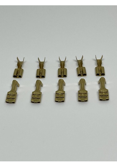 10 Adet 4,8 Mm Dişi Fiş Tırnaksız Terminal Kablo Ucu Sf2d