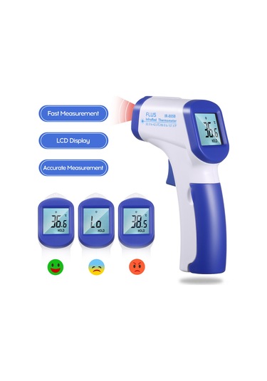 Maiyame Ev İçin Alman Sensörlü Inframerahat Termometre - Kulak/alın Sıcaklığı, 1 Saniye Ölçüm, 0.2 C Hassasiyet, Pil Yok, Rastgele Desen