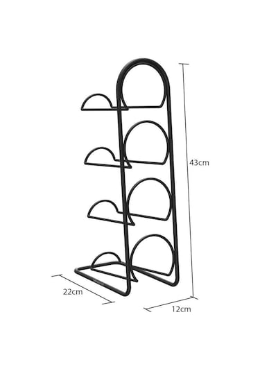 Teknotel Mg024 Siyah Metal 4'lü Şaraplık Şişelik ve Yağlık