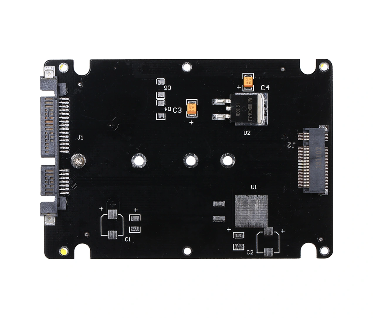 Qingmipy M.2 Ngff Ssd'den Sata3 Arayüzüne Dönüştürücü Kart - Ngff M.2'den 22 Pin Sata Iıı'ye Çevirici