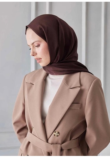 Gesshop Kadın Abiye Janjan Şal Kahverengi