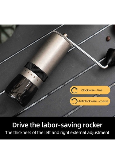 Manuel Kahve Çekirdeği Öğütücü Cnc Paslanmaz Çelik Gümüş Gümüş