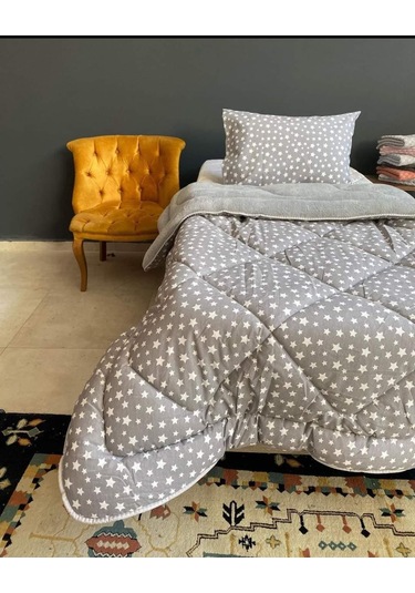 Tek Kişilik Wellsoft Desenli Yorgan 195x215&1 Adet Yastık Kılıfı