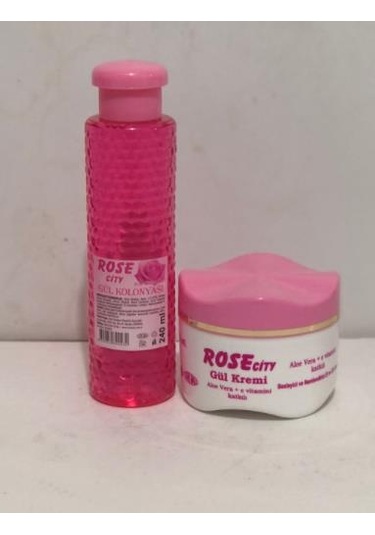 Rose City Gül Kolonyası 240 ml Alana Rose City Aleo Veralı Gül Kremi 275 ml Hediye