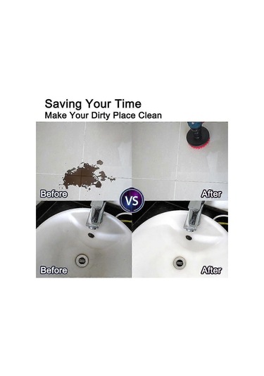 4 Parça Fırça Güçlü Ovma Fırçası Genişletilmiş Uzun Ek Parça Seti Çok Amaçlı Fırça Fırça Setleri