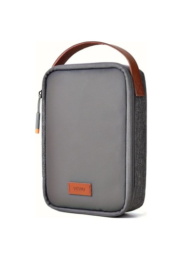 Fochsia Gri Seyahat Organizer Çantası Kablolar Şarj Cihazları İçin Dayanıklı