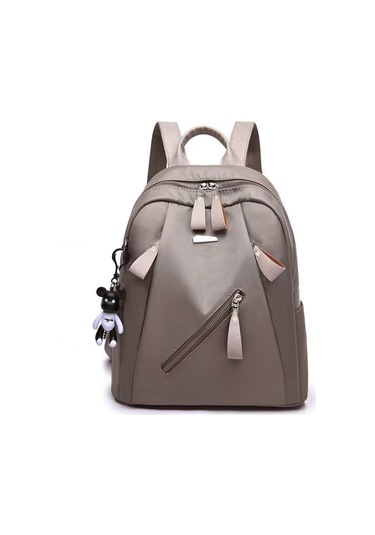 Moda Trend Büyük Kapasiteli Oxford Kumaş Çanta Kadın Omuz Çantası Haki Kolye Var