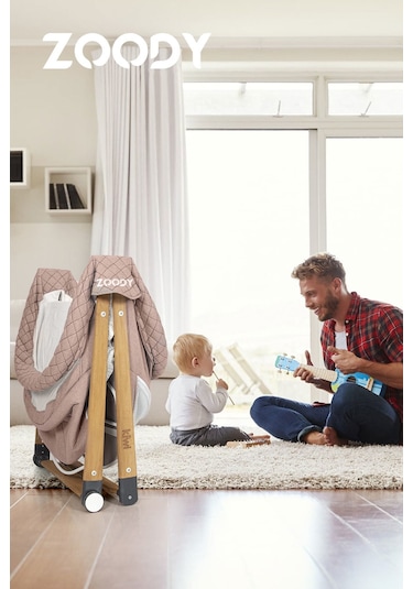 Kiwi Zoody Park Yatak Ve Oyun Parkı Bebek Beşiği, Anne Yanı Beşik, Park Beşik, Sallanan Beşik-gri Renk