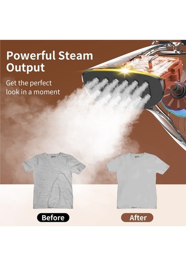 Createtech El Tipi Taşınabilir Buharlı Ütü 140-170ml 700w 40sn Hızlı Isınma Kırışıklık Giderici Seyahat Ev Ofis