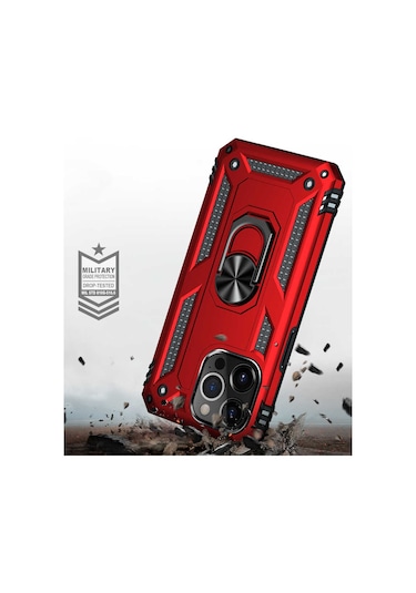 Realme C21 Kılıf Sofya Yüzüklü Standlı Zırhlı Silikon Kılıf