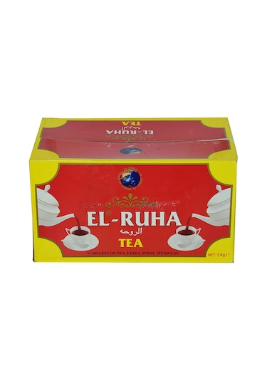 El-Ruha Seylan Çayı Yüzde 100 Extra İthal Siyah Çay 5 KG