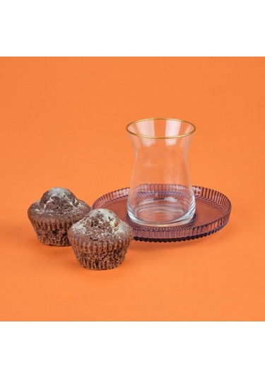 Evidea Kitchen 6'lı Çay Tabağı - Mavi - 12 Cm Mavi