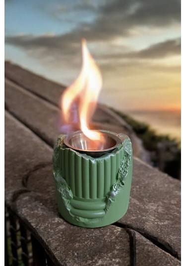 Şık Ve Dekoratif Ateş Çukuru Yeşil