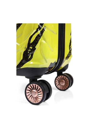 Ççs 5217 Kuru Kafa Polikarbon 3 Lü Valiz Seti-sarı-siyah Sarı - Siyah