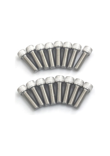 Bbc Emme Manifoldu Cıvataları Paslanmaz Çelik Takımı Chevy Gm 396 402 Gümüş