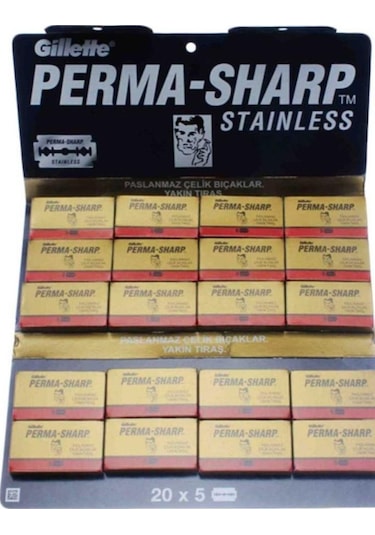 Permasharp Çift Taraflı Yaprak Jilet Tıraş Bıçağı 20 x 5 Paket