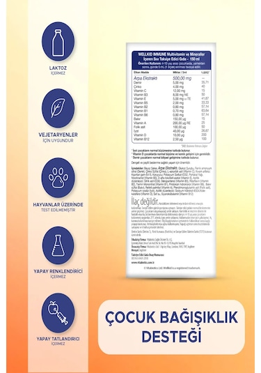 Vitabiotics Wellkid Immune Liquid 2 x 150 ML