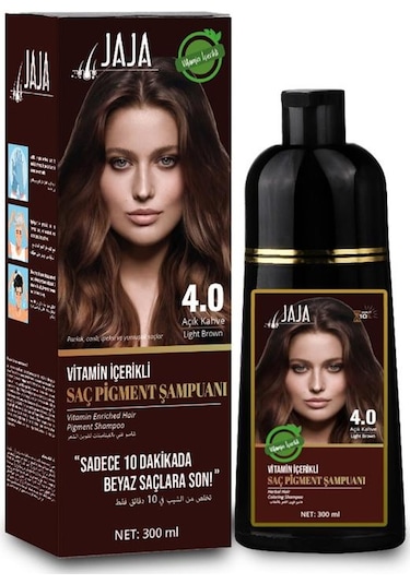 Jaja Vitamin İçerikli Saç Pigment Şampuanı Unisex 300 Ml 4.0 Açık Kahve Tüm Saçlar