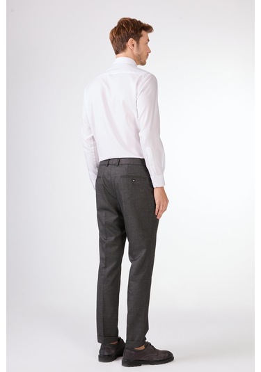 Dufy Antrasit Düz Slim Fit Casual Erkek Pantolon Antrasit
