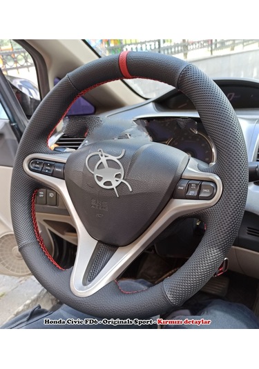 Honda Civic Fd6 Araca Özel Direksiyon Kılıfı Noktalı Düz Yüzüklü