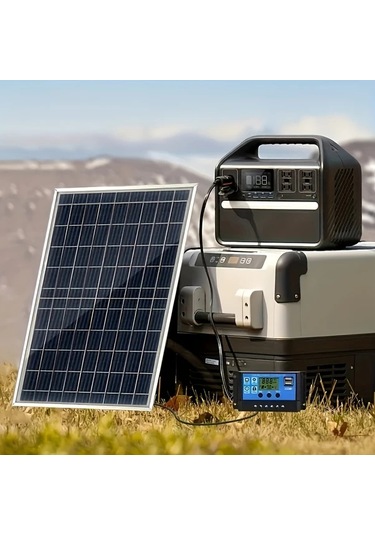 Elmpaly Rv Güneş Panel Kiti 12v 24v Çoklu Çıkış Şarj Kontrol Cihazlı Taşınabilir