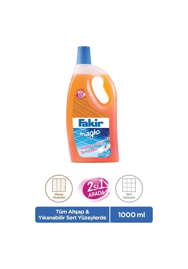 Fakir Magic 2'si 1 Arada Ahşap ve Sert Yüzey Temizleyici 1 L