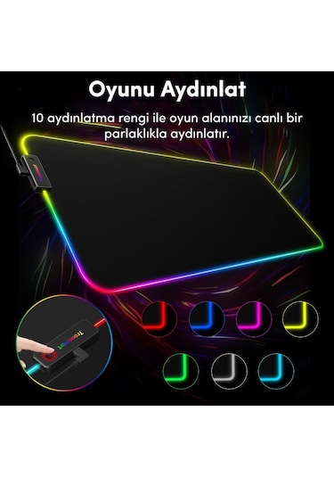 Tronsmart Spire 80 x 30 CM RGB Gaming Oyuncu Mouse Pad
