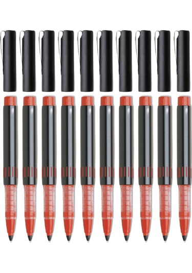 Faber Castell Needle Point 5405 0.5 İğne Uçlu Roller Kalem 10 Adet Kırmızı