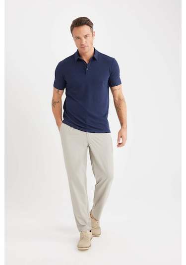 DeFacto Slim Fit Dar Kesim Polo Yaka Pamuklu Kısa Kollu Tişört X2594AZ25SPNV31