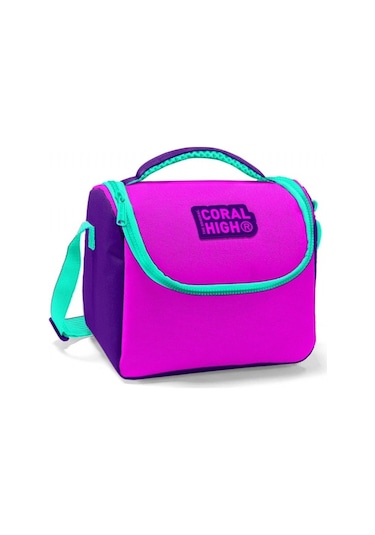 Coral High Mor Pembe Kız Çocuk Okul Ve Günlük Beslenme Çantası Isı Yalıtımlı 11847