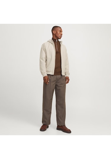 Jack&jones Perfect Bomber Erkek Bej Kapüşonlu Ceket Bej