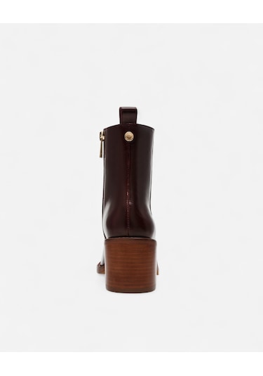 Steve Madden Slender Brown Leat Kadın Kahverengi Topuklu Bot Slender-brown