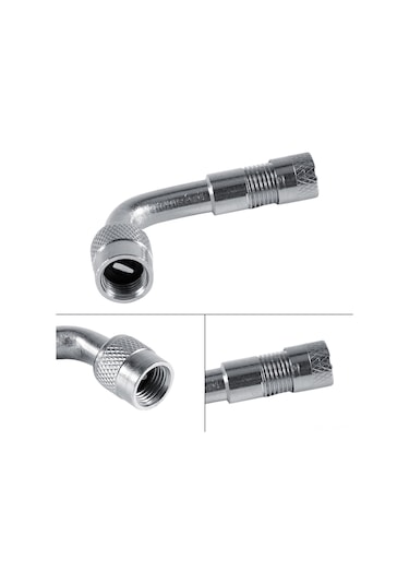 Ximistore9 135 Gümüş Nikelli Lastik Valfi Şantiye Uzatıcı Borusu - Araba, Motosiklet, Elektrikli Araçlar İçin Basit Kurulum, Hava Sızıntısı Yok