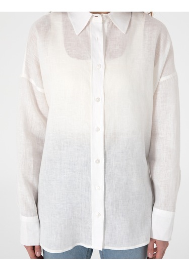 Pierre Cardin Kadın Beyaz Gömlek Desenli 50301078-vr013 Beyaz