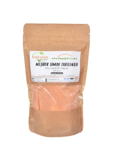 Doğal Gelsin Meşhur Simav Ev Tarhanası Kraft Kese 350 G