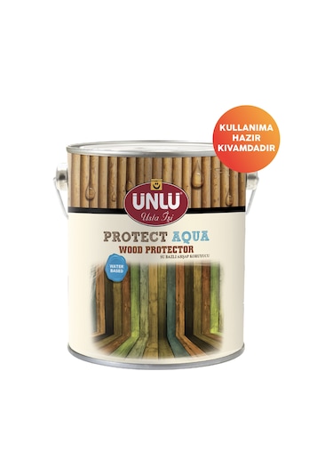 Ünlü Protect Aqua Su Bazlı Ahşap Koruyucu 5L 1.Grup
