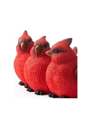 Novahub Kırmızı Kuşlu Reçine Saksı - Dayanıklı Masaüstü Dekorasyon