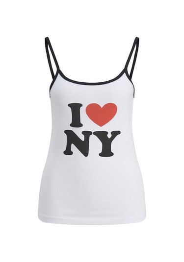 Kadin Gögüs Baskili U Yaka Askili Bluz - Gigi - 12281214 Bright White