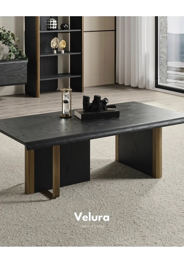 Alaca Yemek Odası Takımı Yemek Masası + 4 Adet Sandalye Siyah