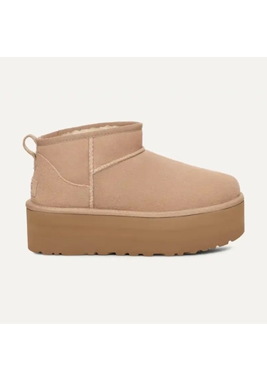 Bot Kadın 1135092 Ugg W Classıc Ultra Mını Platform Sand Kahverengi