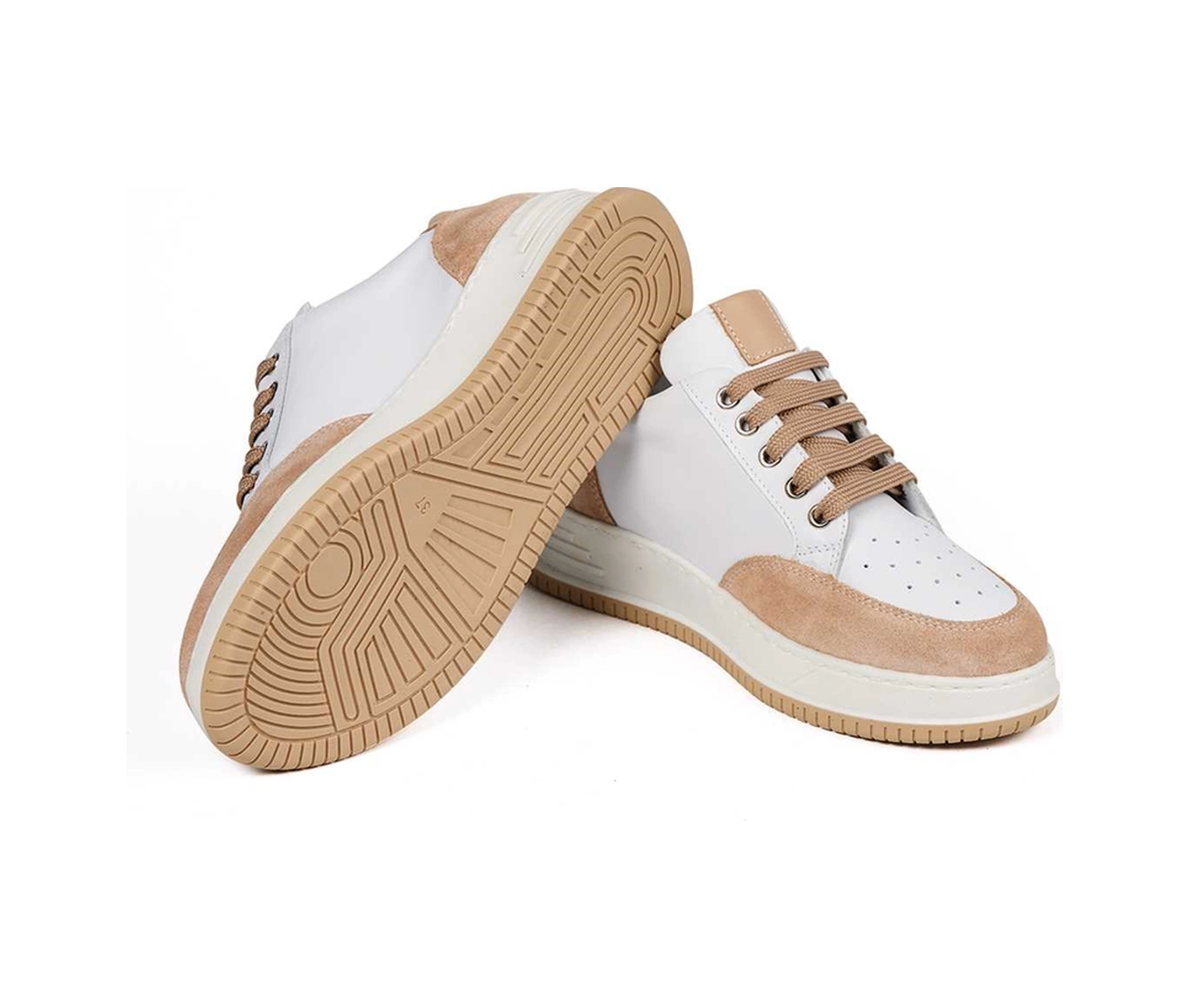 Bestello Bağcıklı Termoplastik Sneaker 101-232119-14 Kadın Ayakkabı Nude-beyaz