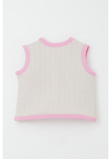 Breeze Kız Bebek Yelek Düğmeli 0-9 Ay, Taş Taş