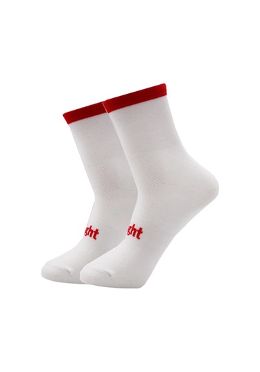Beyaz Bisiklet Çorapları Nem Emici Bisiklet Çorapları Boyutu 7-12 Beyaz