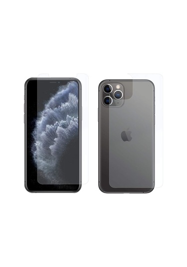 Apple Uyumlu   iPhone 11 Pro Max Ön Arka Nano Kırılmaz Cam Ekran Koruyucu