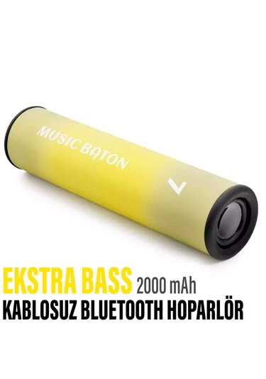 Ekstra Bass Bluetooth Hoparlör Speaker 2000 Mah Ip65 Sarı