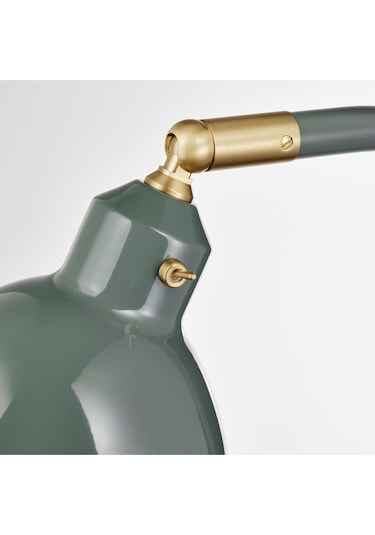 Yer Ve Okuma Lambası, Gri-yeşil, 38x27x22 Cm Yeşil